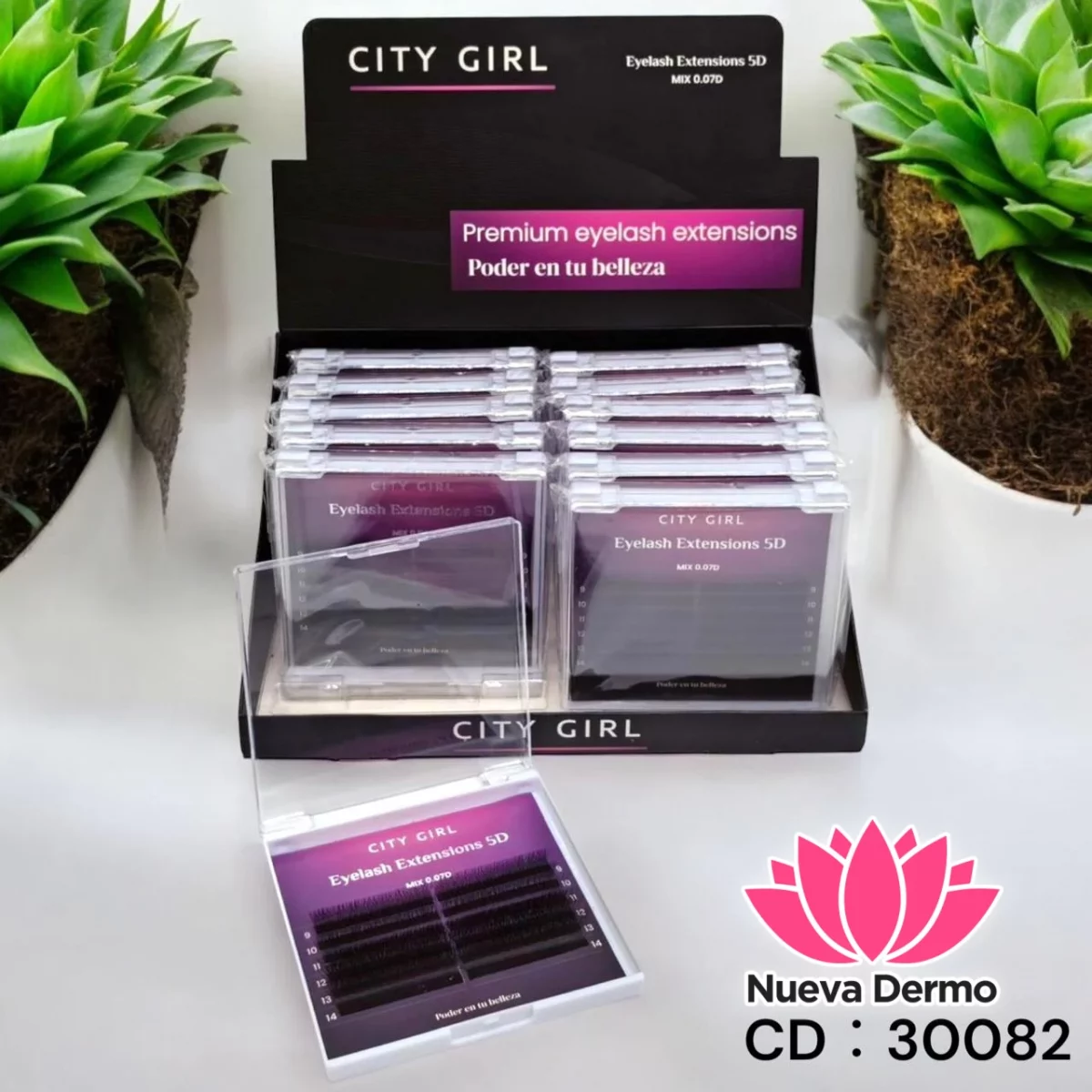 Extensiones de Pestañas City Girl 5D 0.07D 30082/Yj-5Y07D