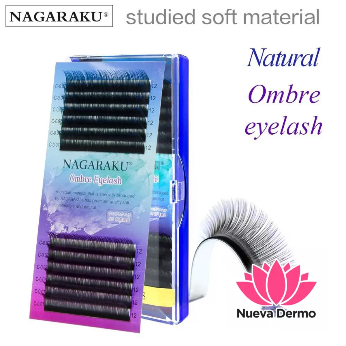 Extensiones De Pestañas Degradado Nagaraku 0.07d Mix