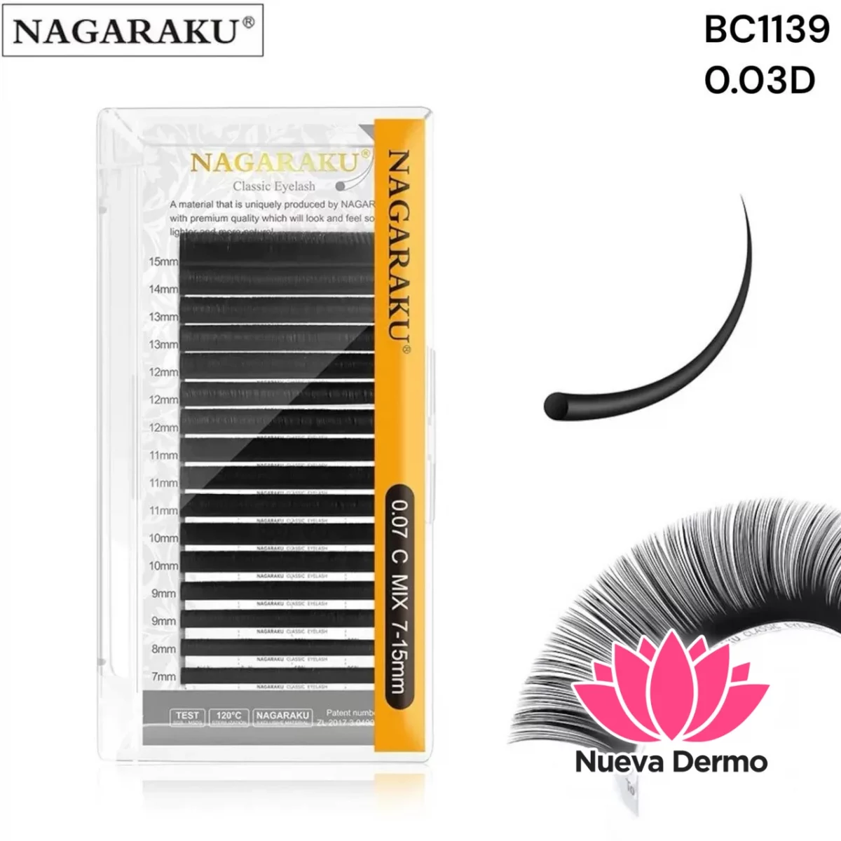Extensiones de Pestañas Nagaraku 0.03D MIX BC1139