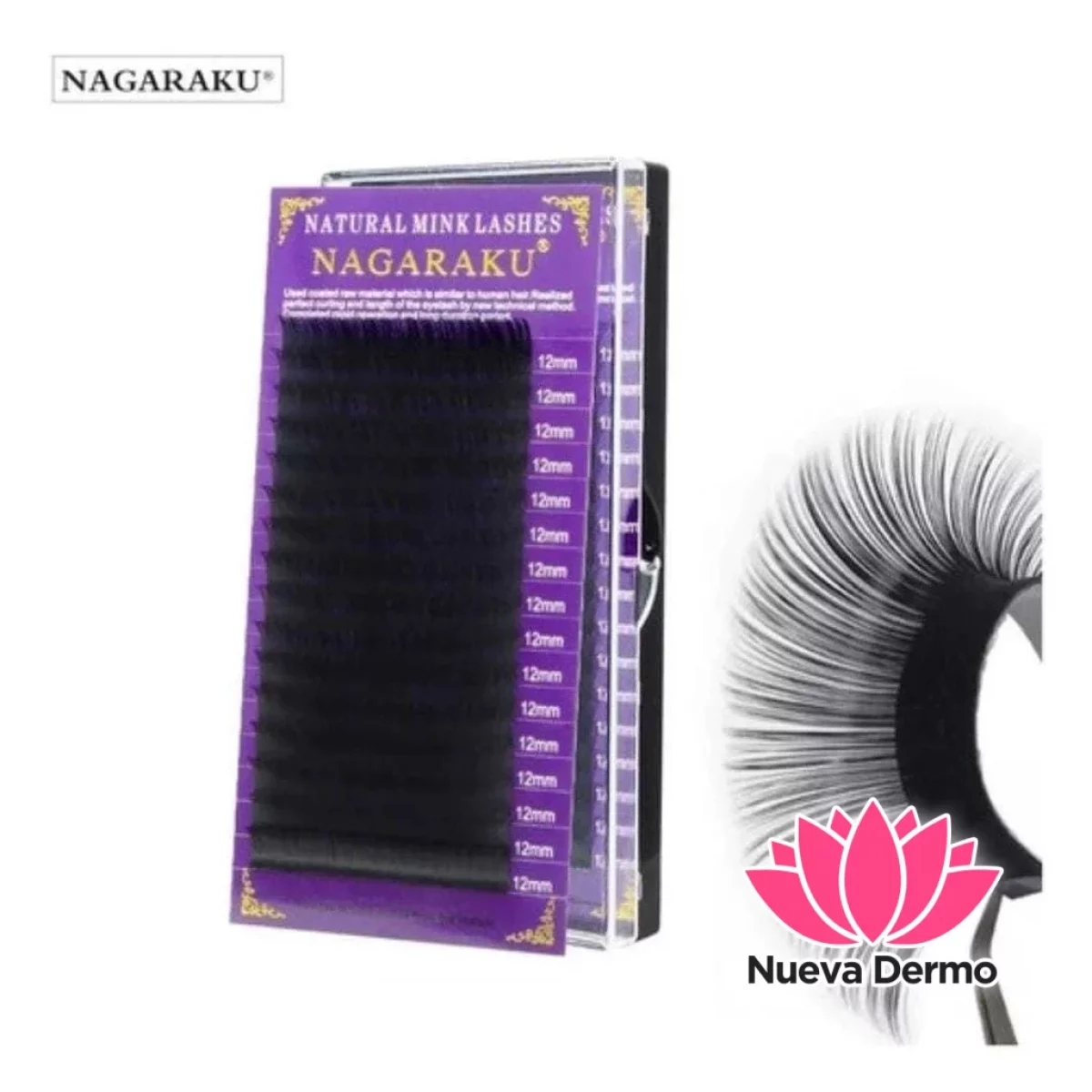 Extenciones de Pestañas Nagaraku original D0.07 16 filas