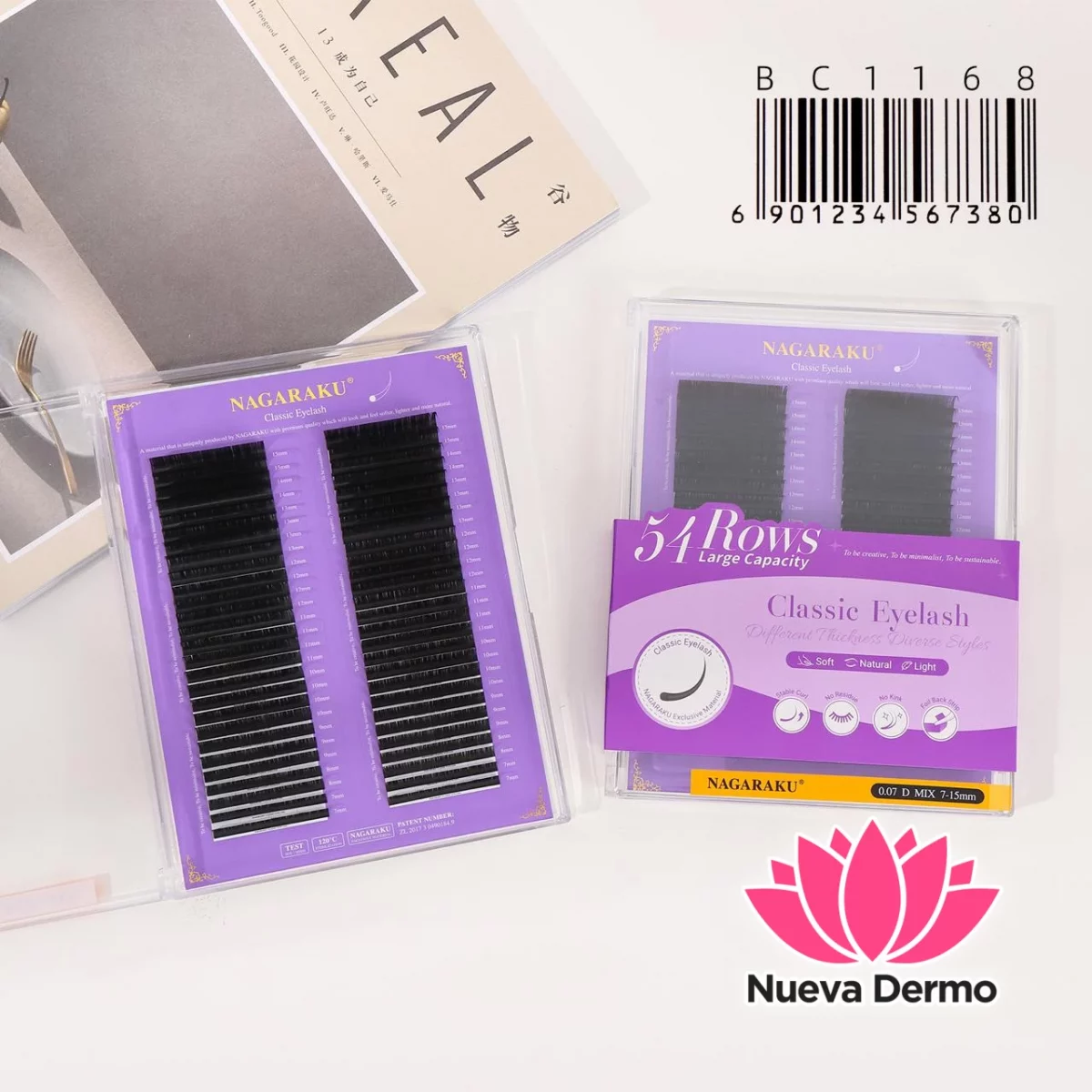 Extensiones de Pestañas Nagaraku 0.07D MIX BC1168/67380