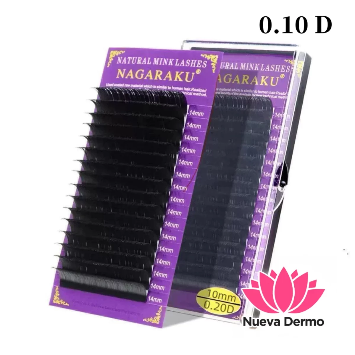 Extensiones de Pestañas Nagaraku 0.10D Medida Unica