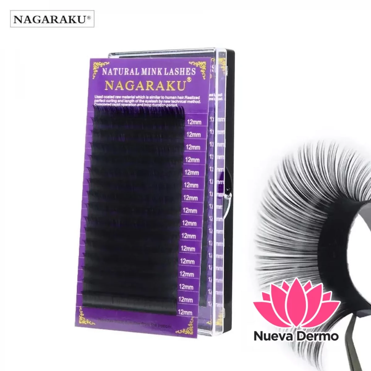 Extenciones de Pestañas Nagaraku Original D0.12 16 lineas