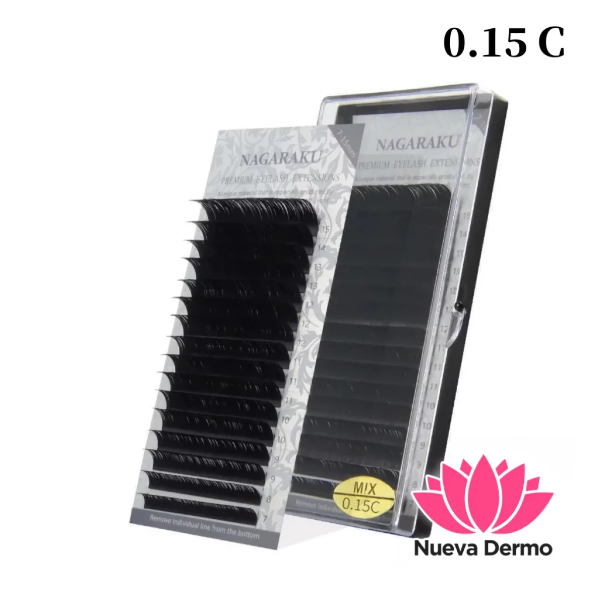 Extensiones de Pestañas Nagaraku 0.15C MIX