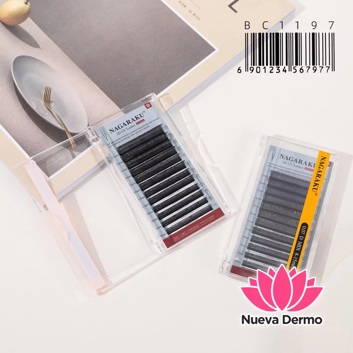 Extensiones de Pestañas Tecnologicas 2D Uu Nagaraku 0.07D MIX BC1197/67977