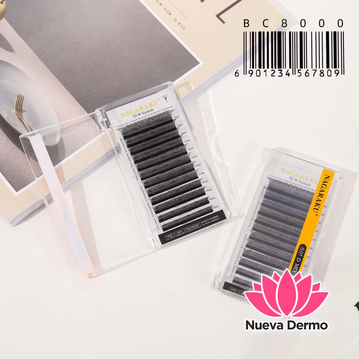 Extensiones de Pestañas Tecnologicas 7D W Nagaraku 0.07D MIX BC8000/67809
