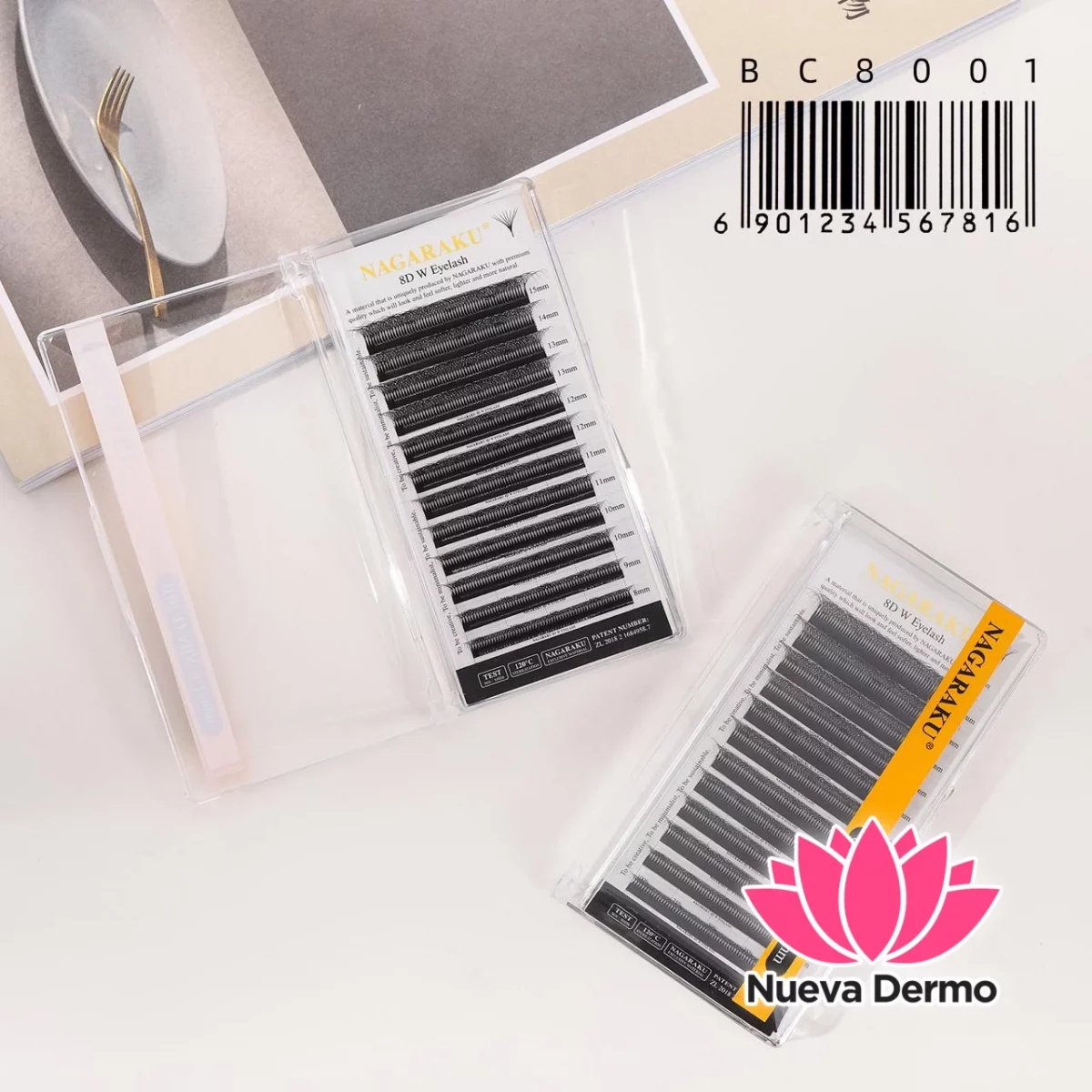 Extensiones de Pestañas Tecnologicas 8D W Nagaraku 0.07D MIX BC8001/67816