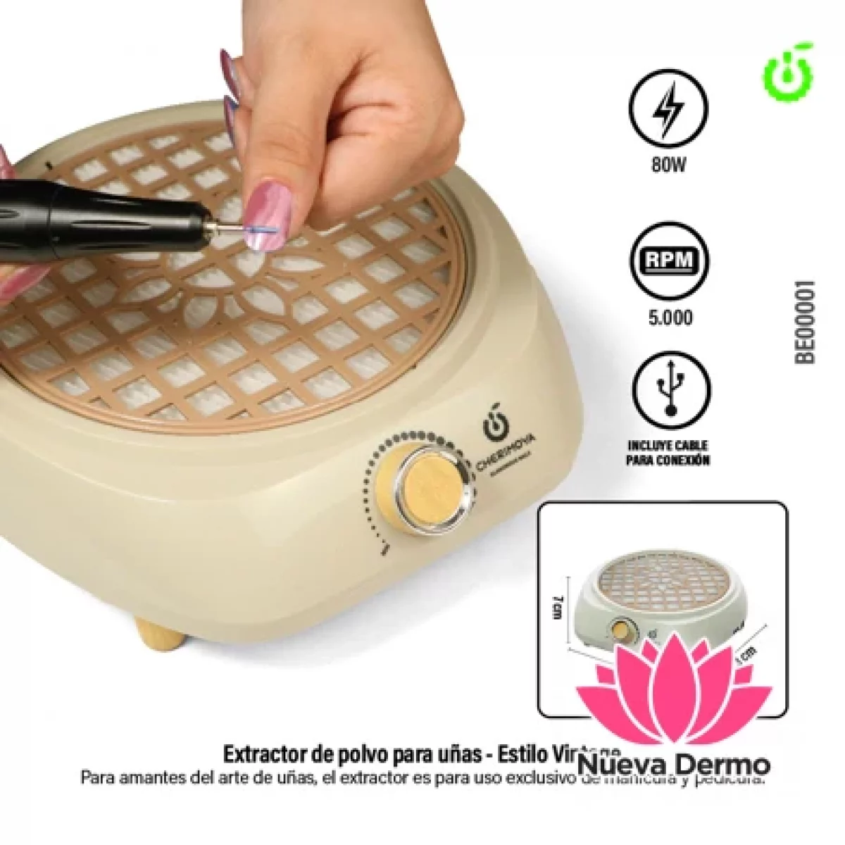 EXTRACTOR DE POLVO PARA UÑAS