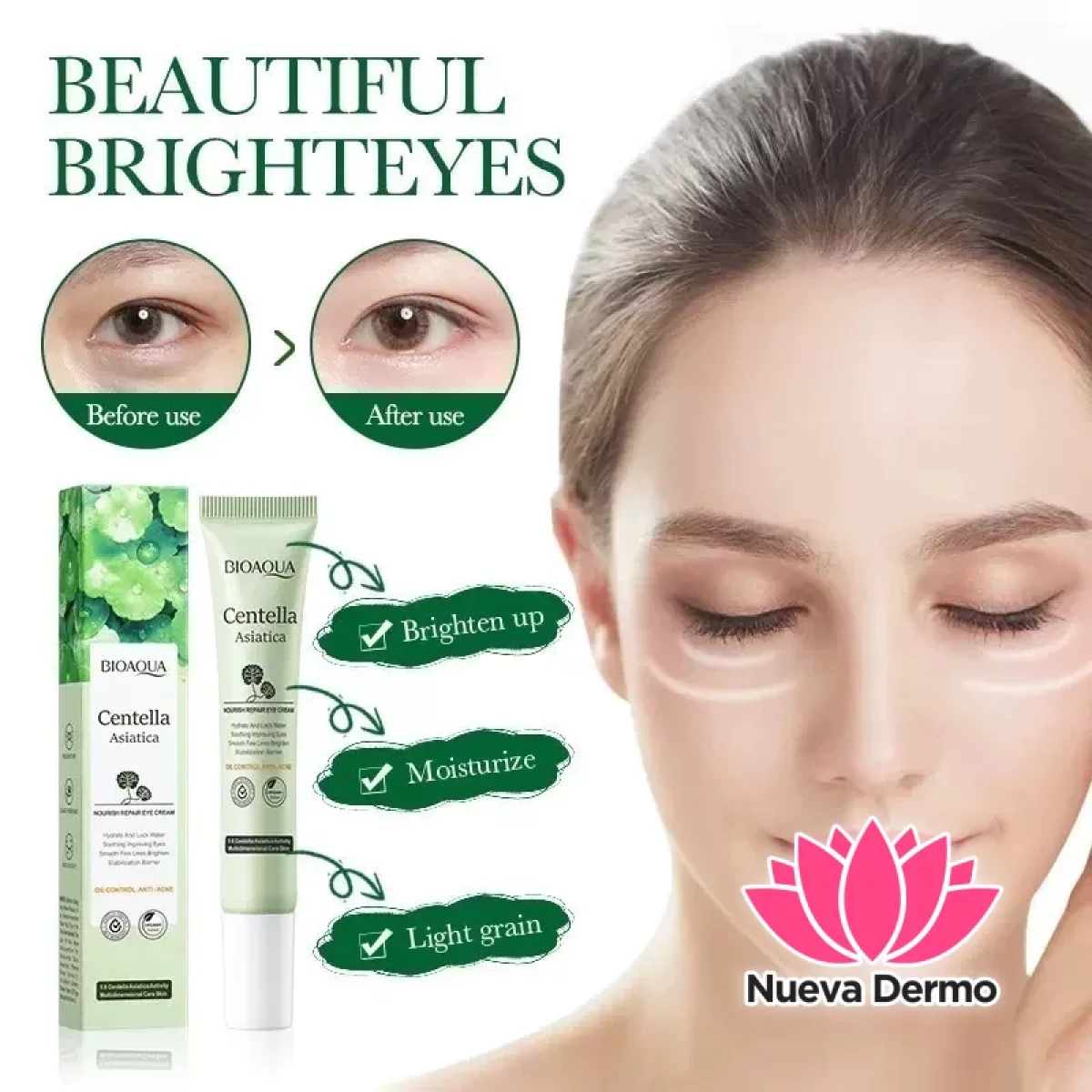 Eye crema de centella asiática firmness anti-Wrinkles (Bioaqua)