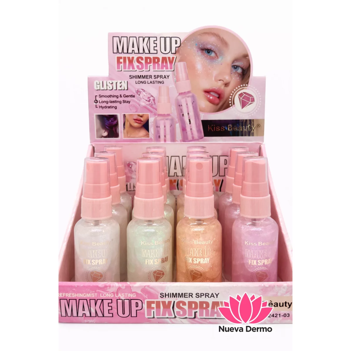 Fijador de maquillaje brillante Fix Spra...