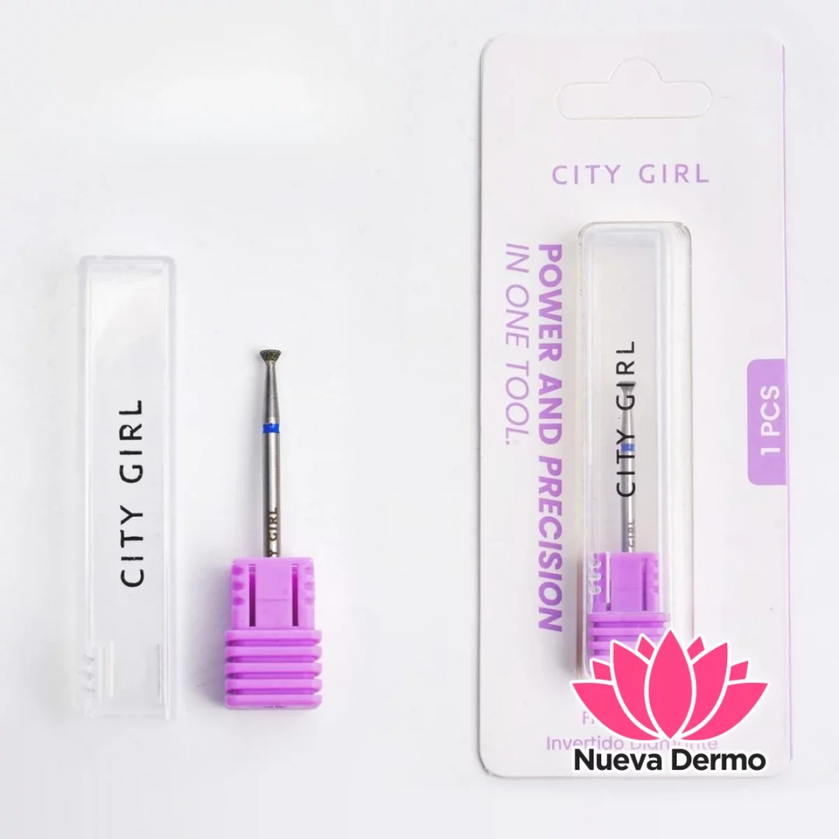 FRESA CONO INVERTIDO DIAMANTADA CINTA AZUL – CITY GIRL