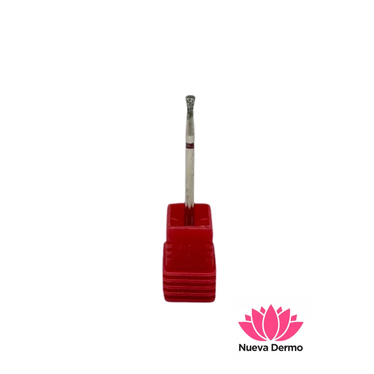 Fresa diamantada cono invertido roja