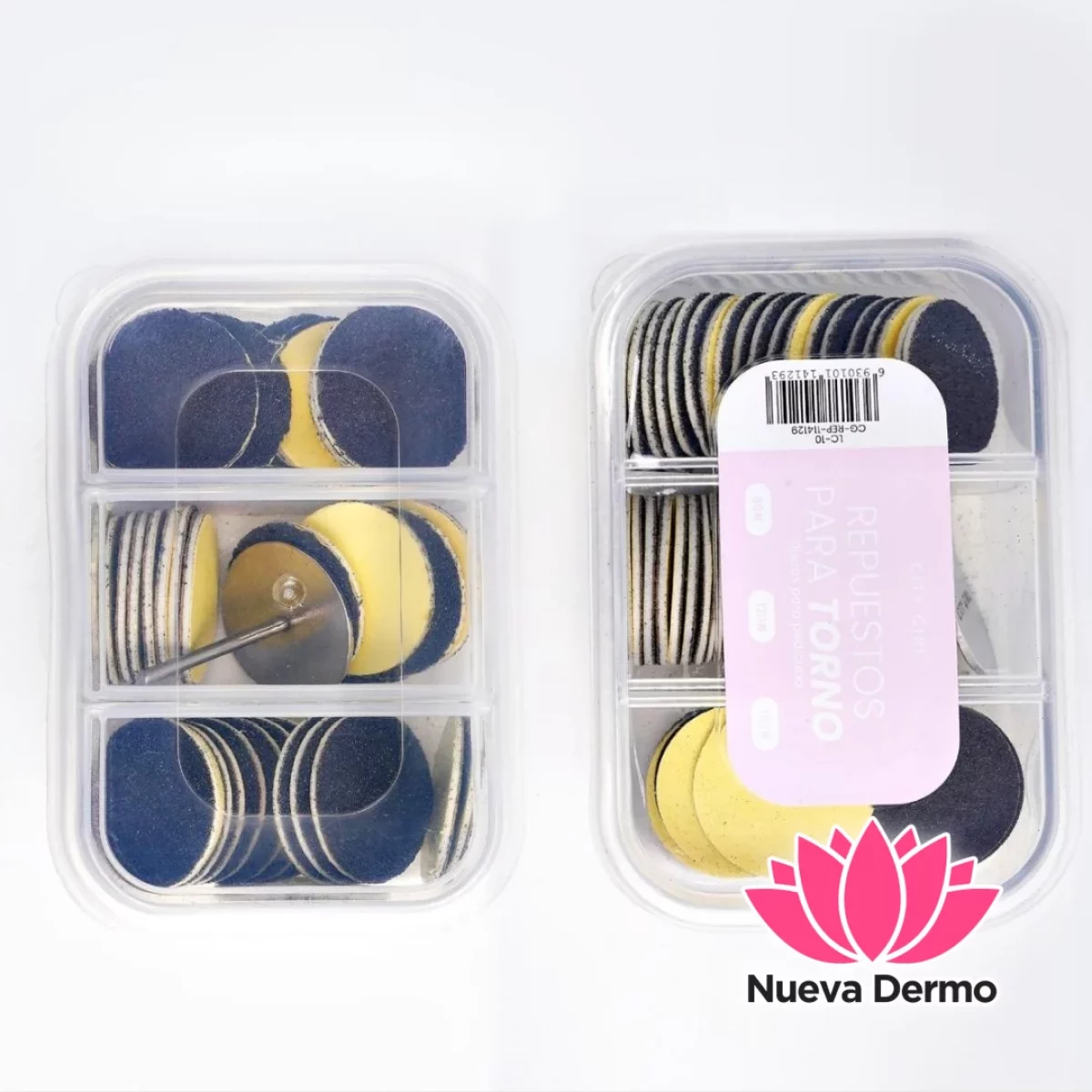 FRESA + DISCOS PARA TORNO gramaje 100 / 180 / 240 – 60PCS – CITY GIRL