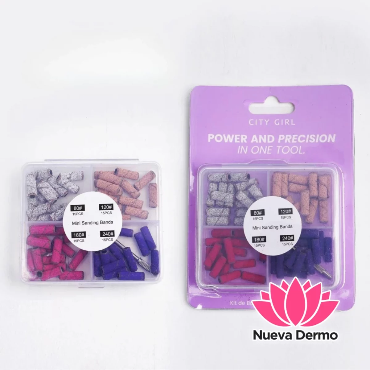 FRESA + LIMAS BARRIL PARA TORNO gramaje #80 #120 #180 #240 – 60PCS – CITY GIRL