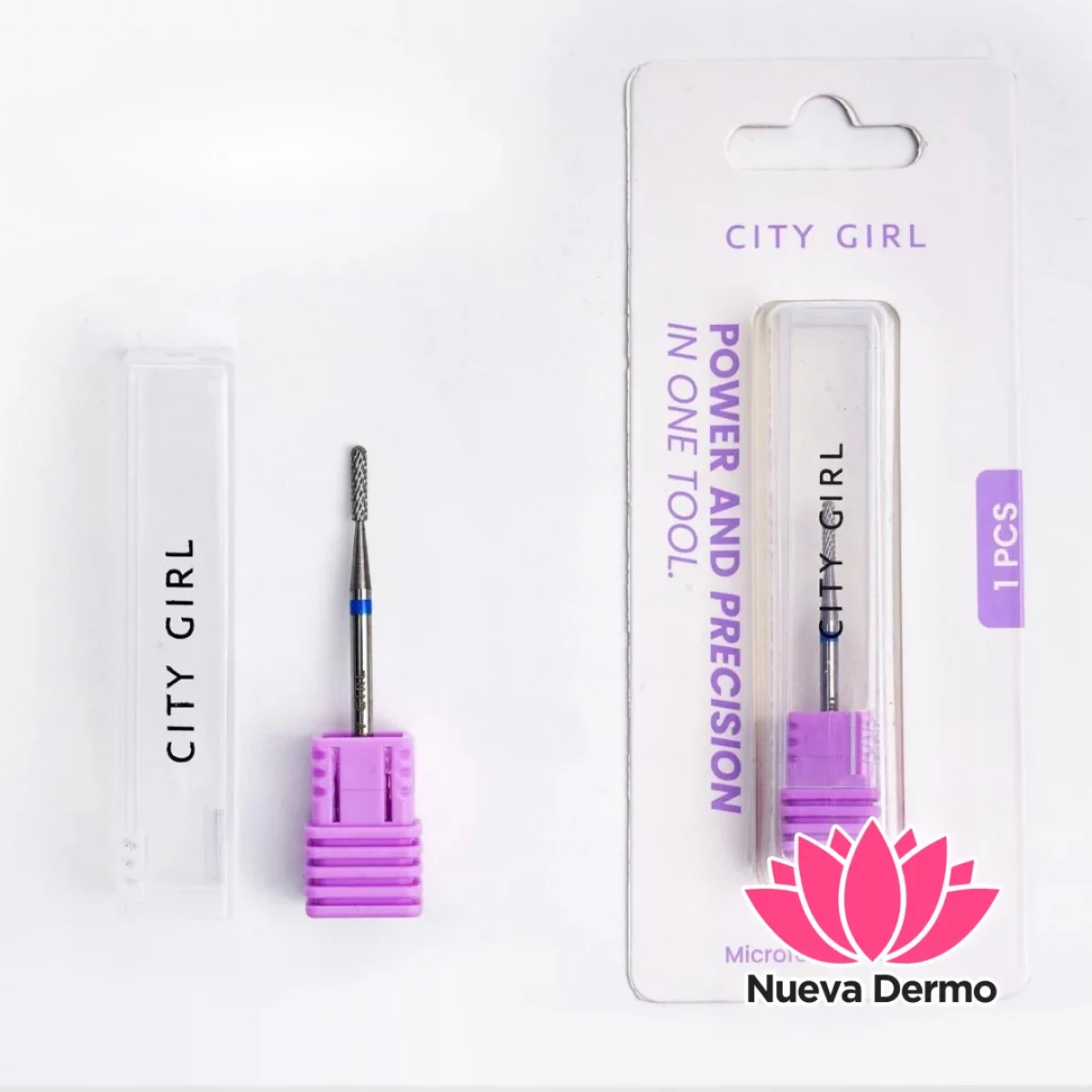 FRESA MICRÓFONO DE CARBURO CINTA AZUL – CITY GIRL