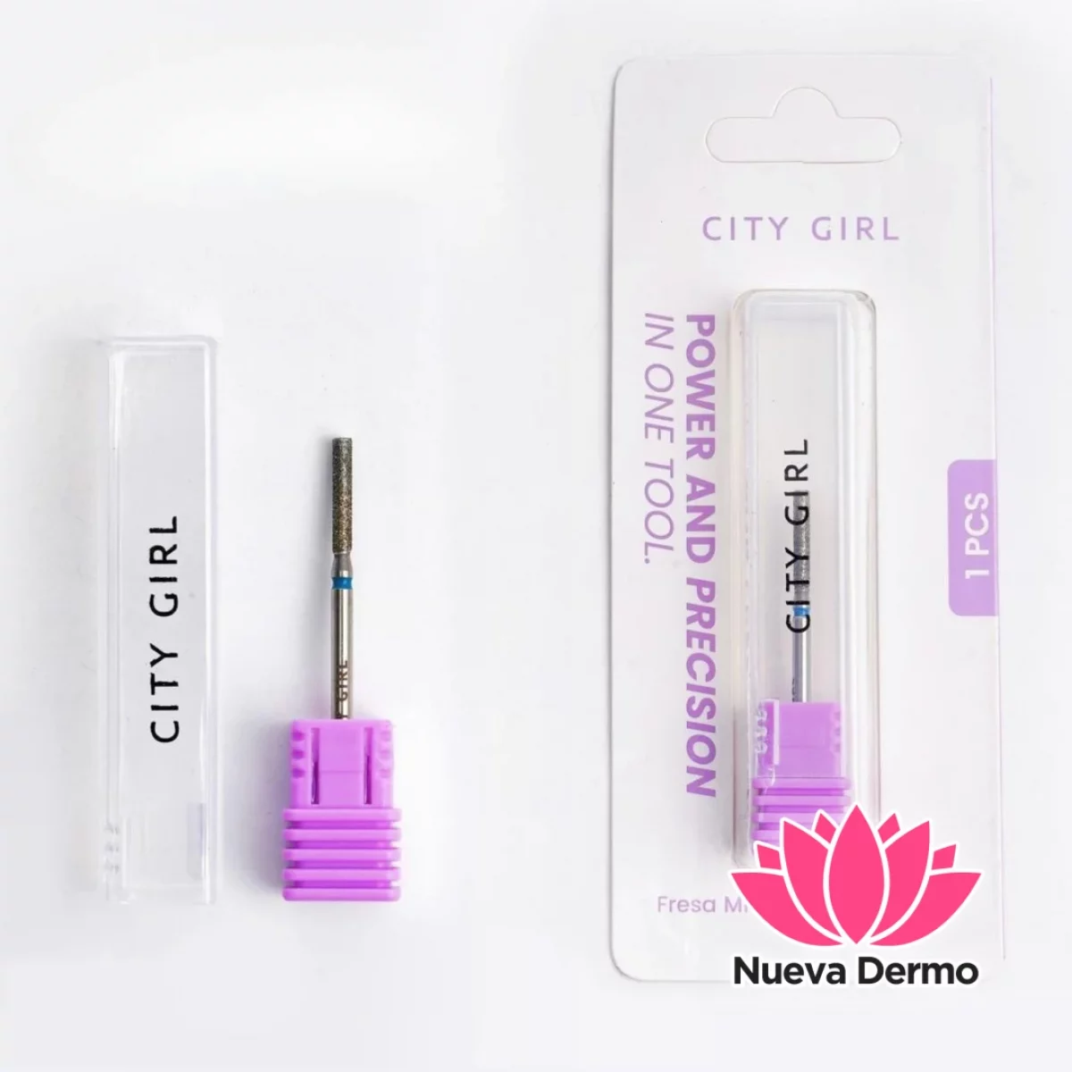 FRESA MICRÓFONO DIAMANTADA CINTA AZUL – CITY GIRL