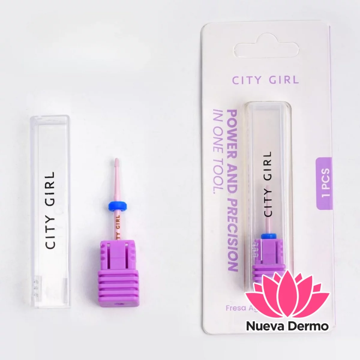 FRESA ROSA AGUJA DE CERÁMICA CINTA AZUL – CITY GIRL