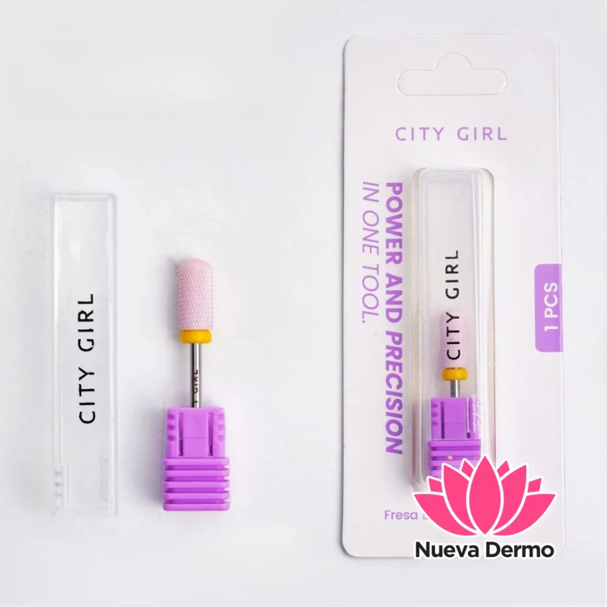 FRESA ROSA BARRIL DE CERÁMICA CINTA AMARILLA – CITY GIRL