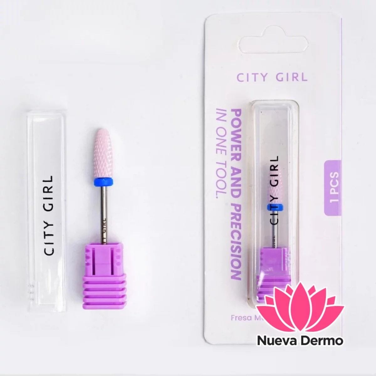 FRESA ROSA MAÍZ DE CERÁMICA CINTA AZUL – CITY GIRL
