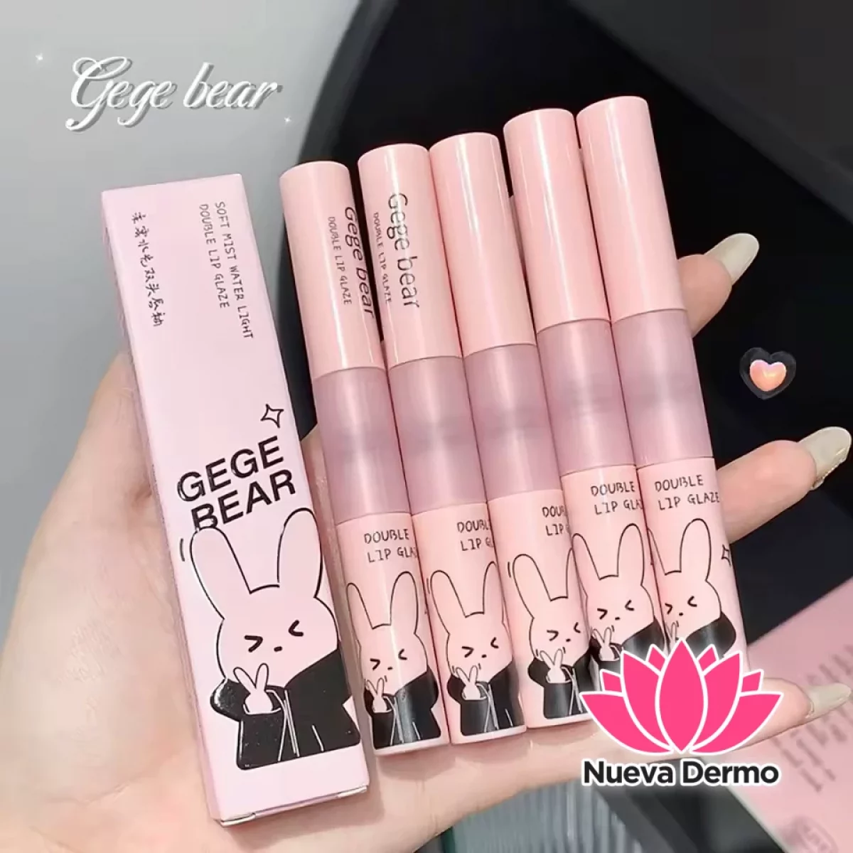 GEGE BEAR WATER LIGHT DOUBLE LIP GLAZA GX1182