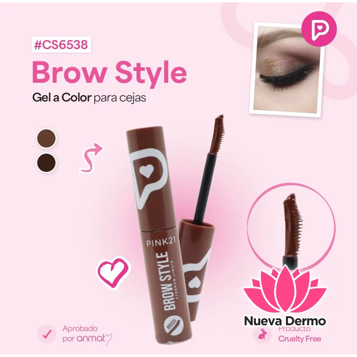 GEL COLOR PARA CEJAS PINK21 CS6538/88846