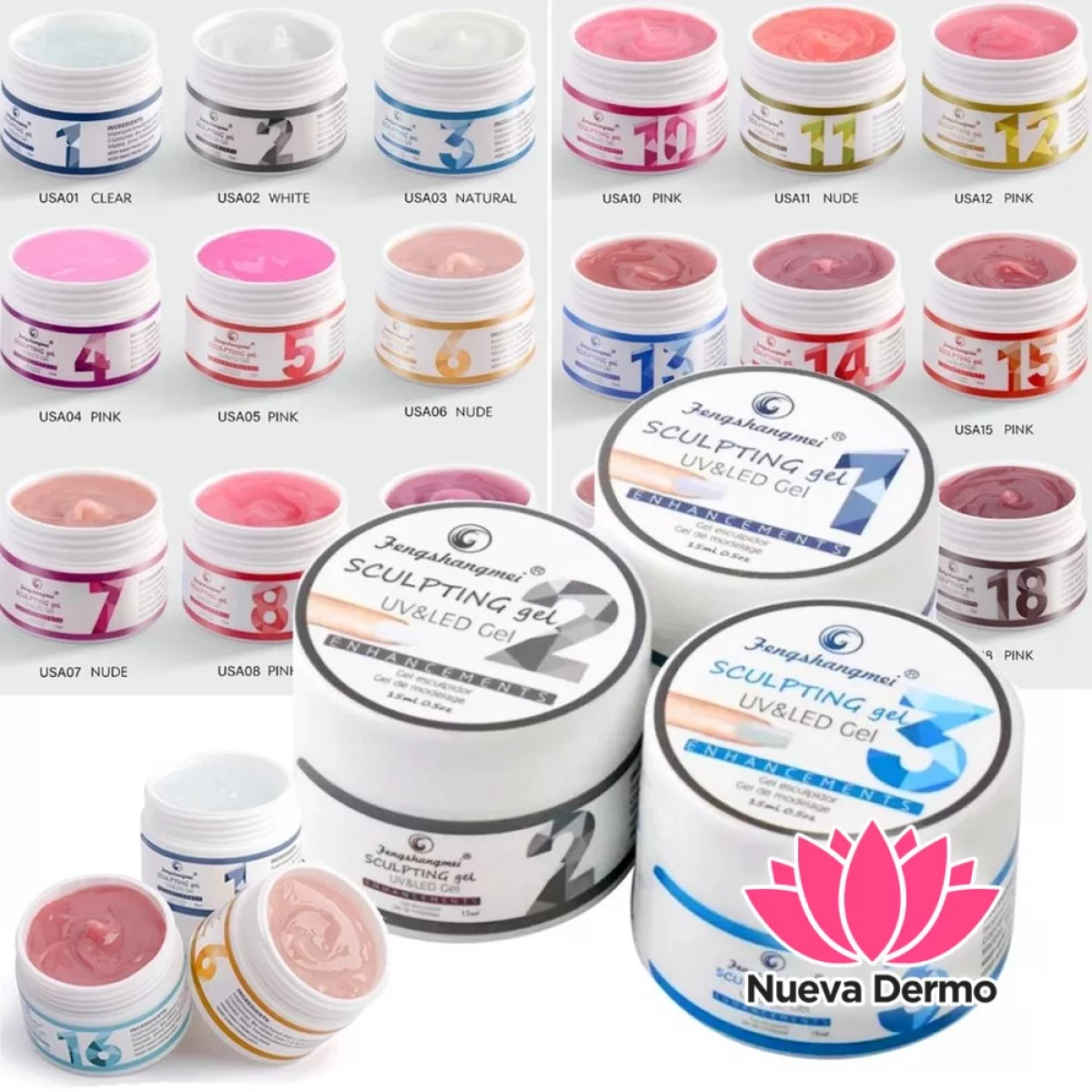 Gel construccion Fengshangmei 30ml varios colores