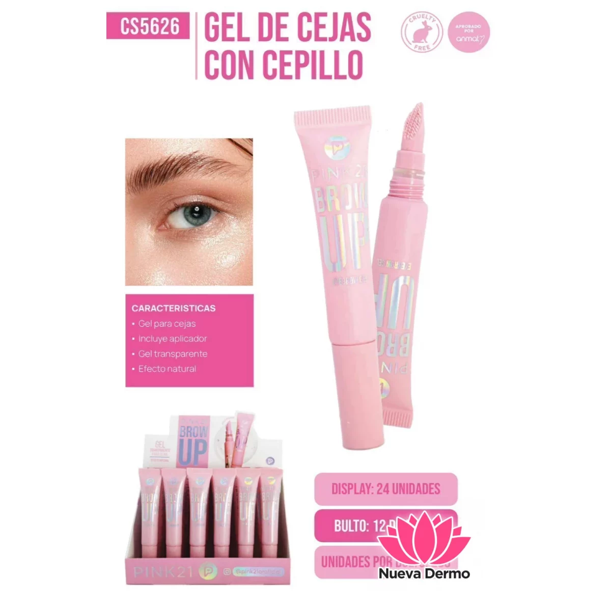 GEL DE CEJAS CON CEPILLO PINK21 CD: CS5626