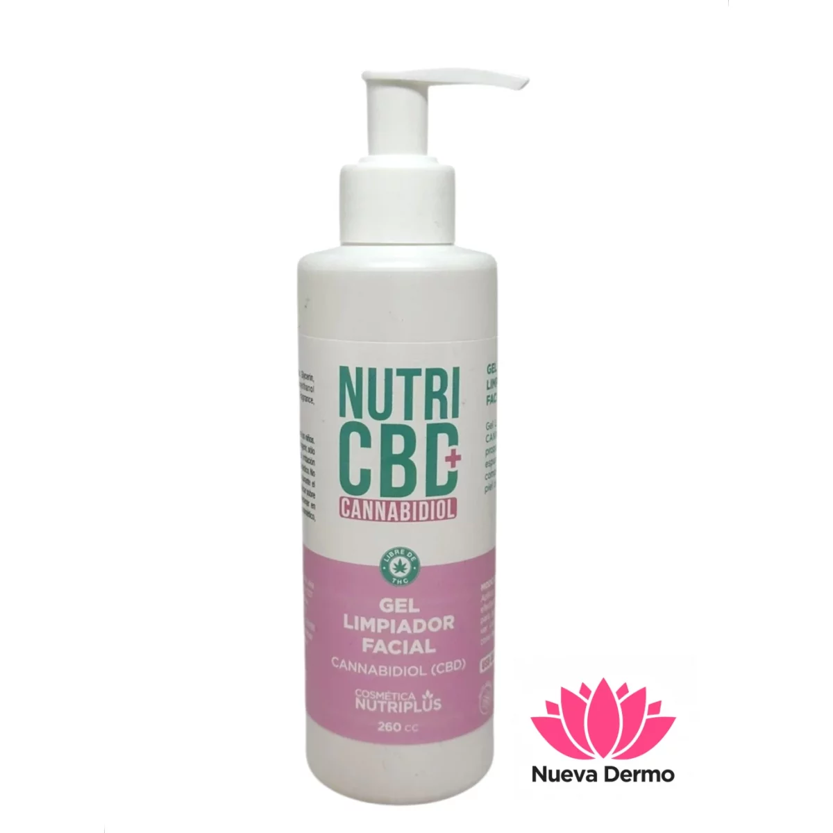 Gel limpiador facial CBD 260cc Nutriplus...