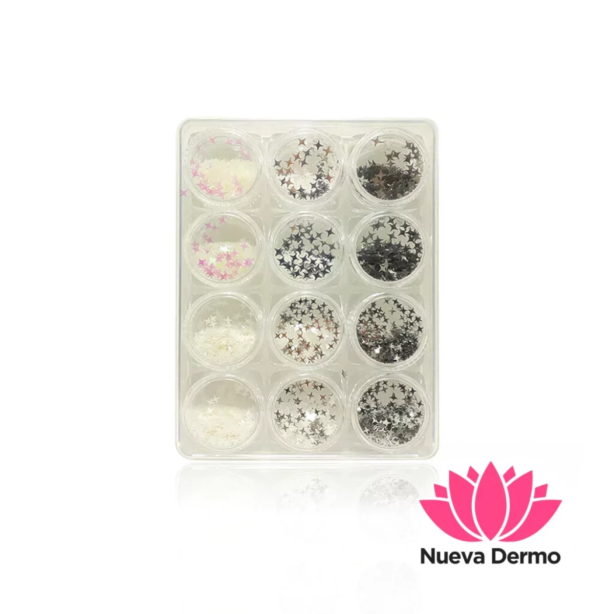 Glitter de Uñas Estrellas x12