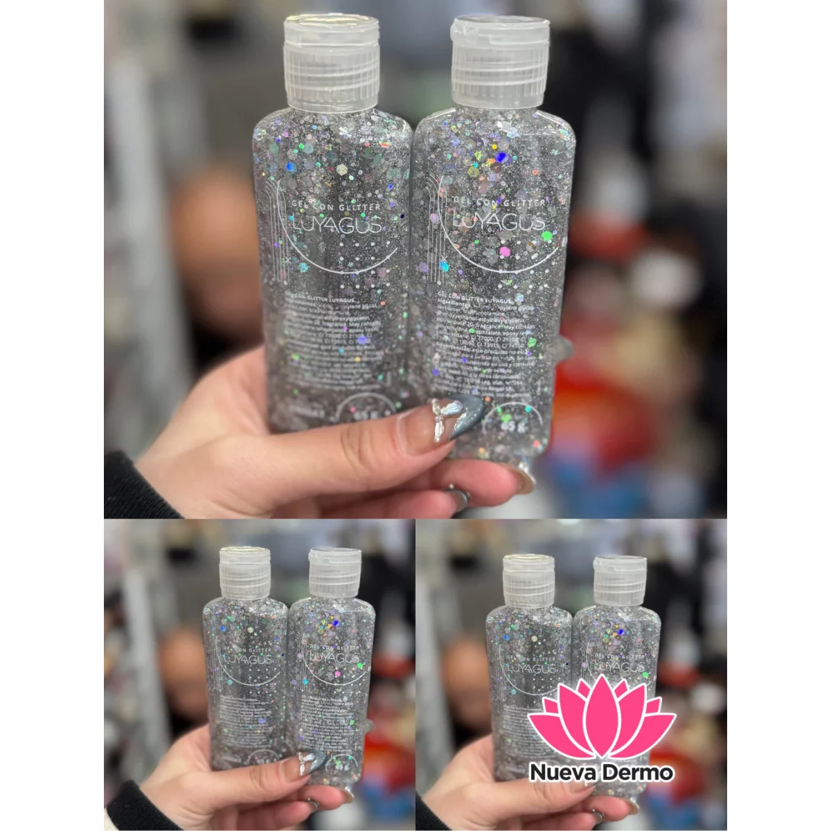 GLITTER EN GEL LUYAGUS DE 65G EN PLATEADO