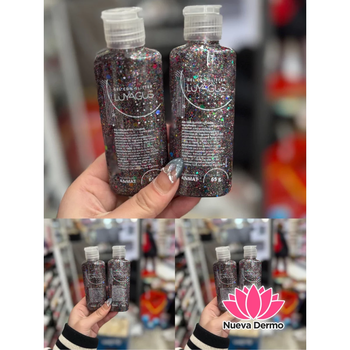 GLITTER EN GEL POMO DE LUYAGUS 65G MULTICOLOR