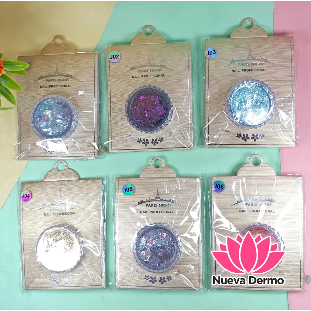 glitter espejo holografico paris night (20203-2)