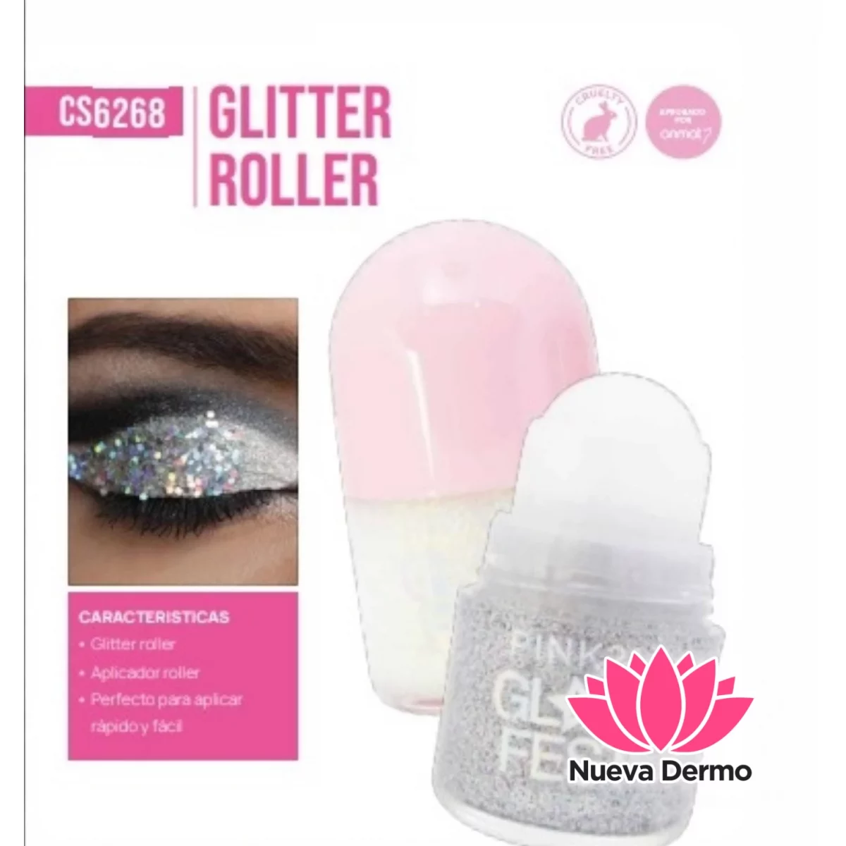 GLITTER ROLLER PINK 21 CS6268