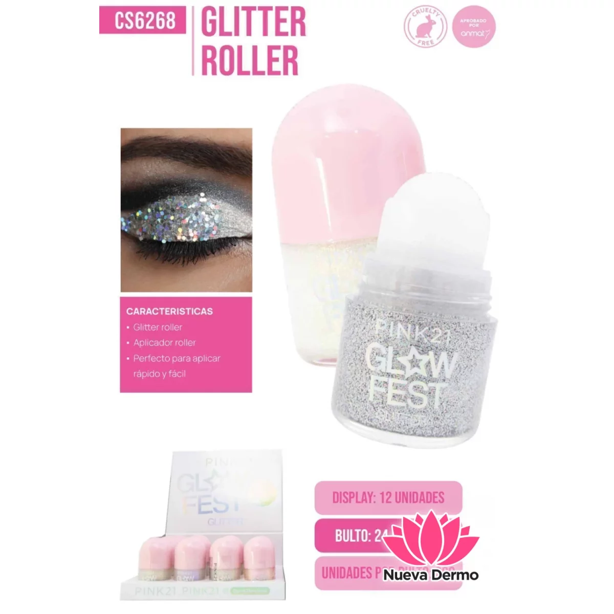 GLITTER ROLLER PINK21 CD: CS6268