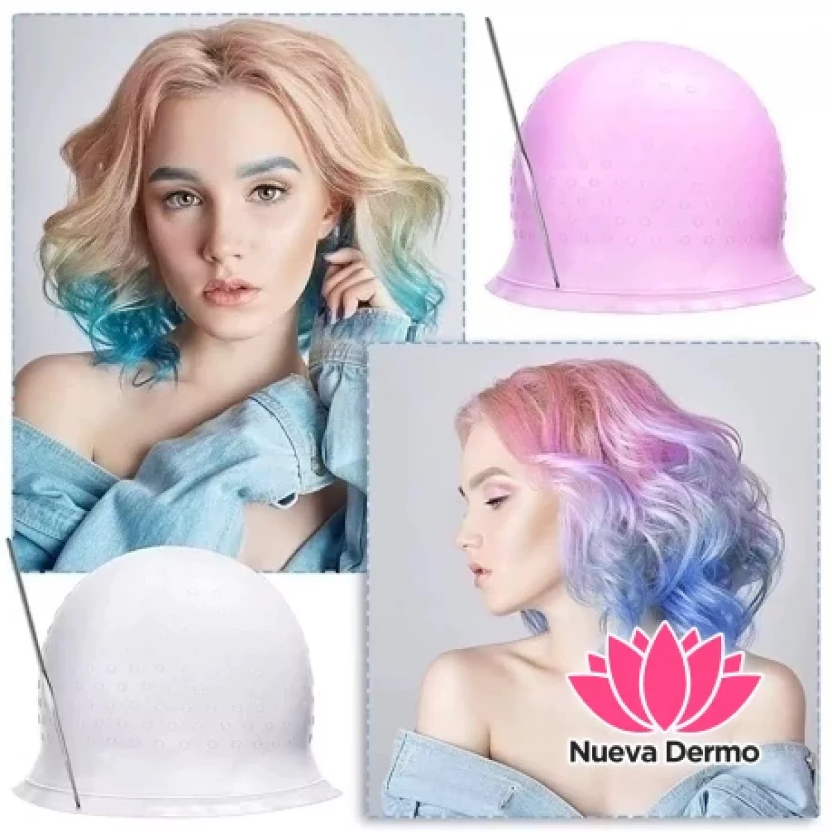 GORRO RESALTADOR DE SILICONA PARA TEÑIR DE CABELLO