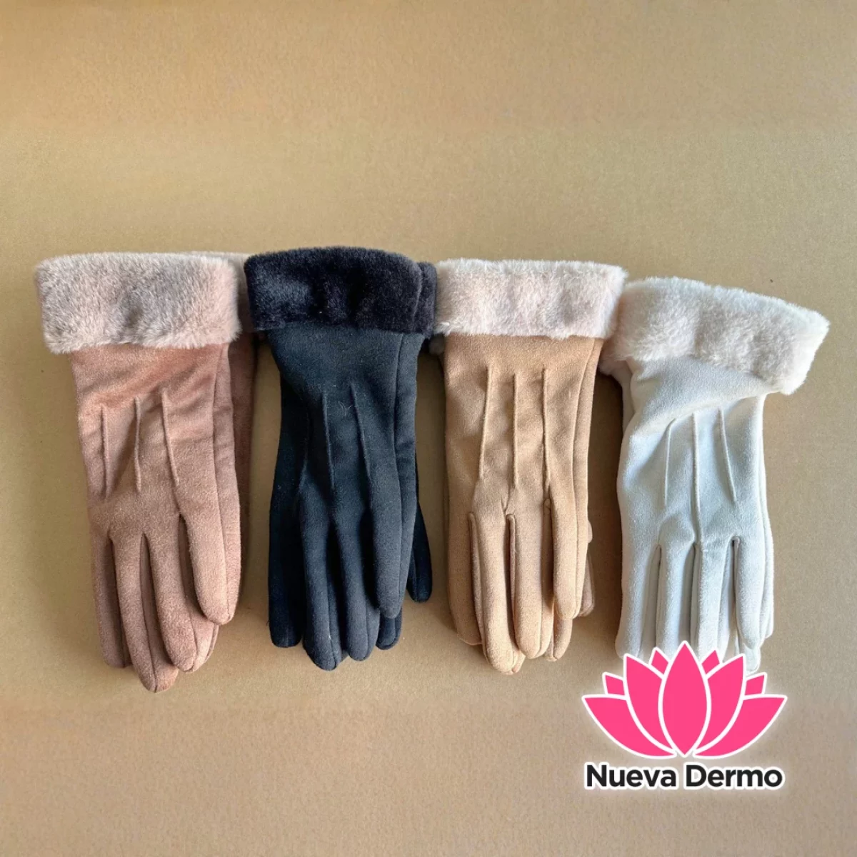 GUANTES DE GAMUZA CON PELUCHE – CITY GIRL