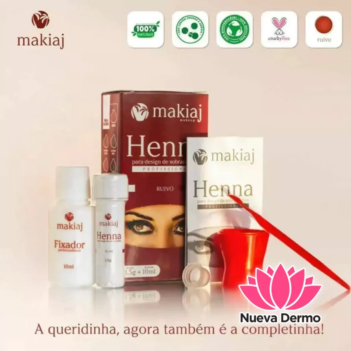 Henna para ceja CASTANO CLARO