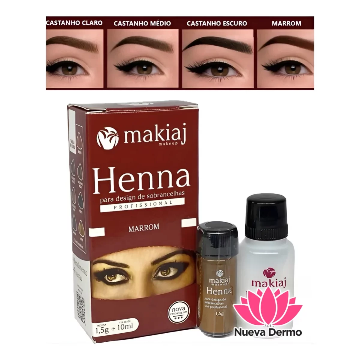 Henna Perfilador De Cejas Tinte Makiaj Brasil Varios Tonos 32932