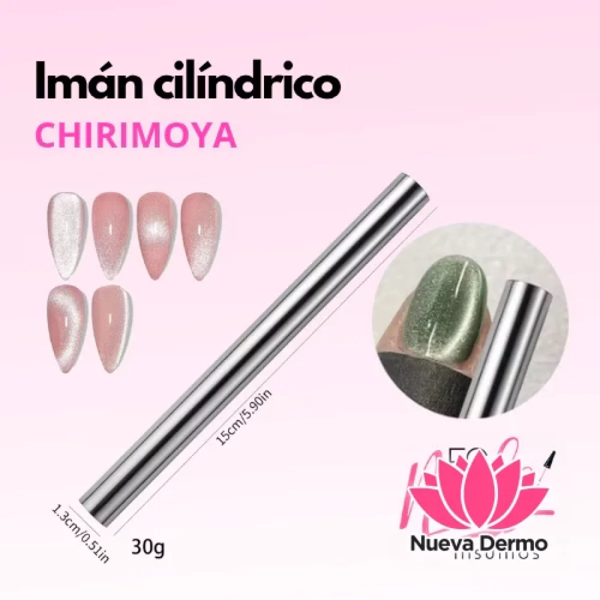 Imán cilíndrico 15cm - CHERIMOYA