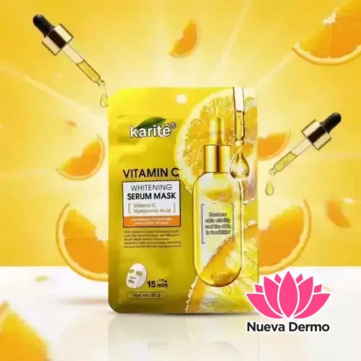 Karite Vitamin C And Hyaluronic Acid Whitening Serum Mask 30ml