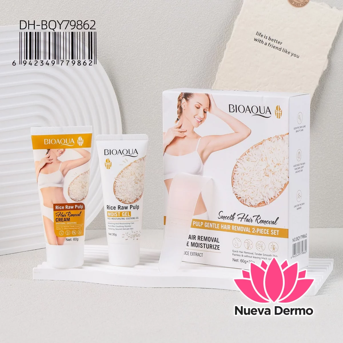 Kit Crema Corporal Arroz Bioaoua Dh-BOY79862