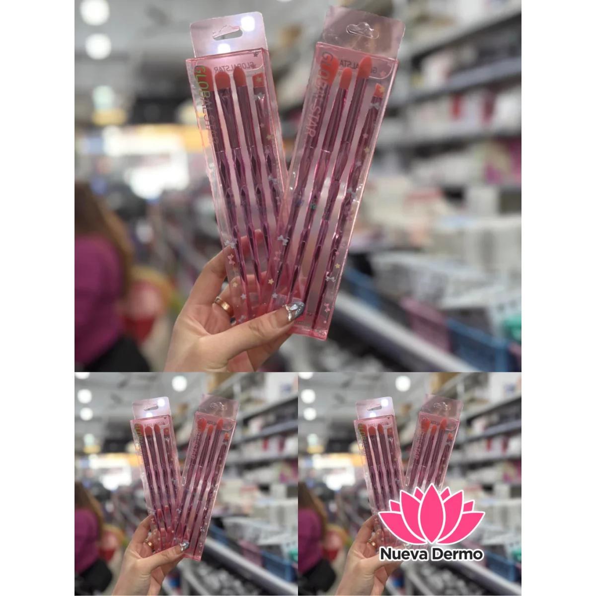 KIT DE 4 BROCHA PARA MAQUILLAJE