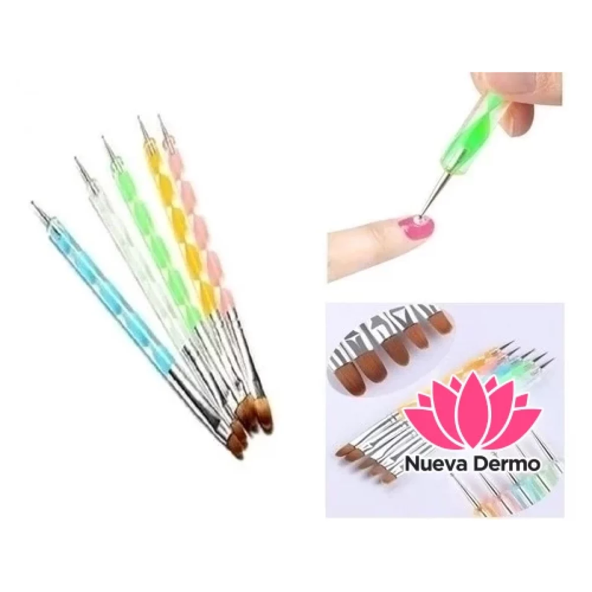 KIT DE 5 pincel con dotting