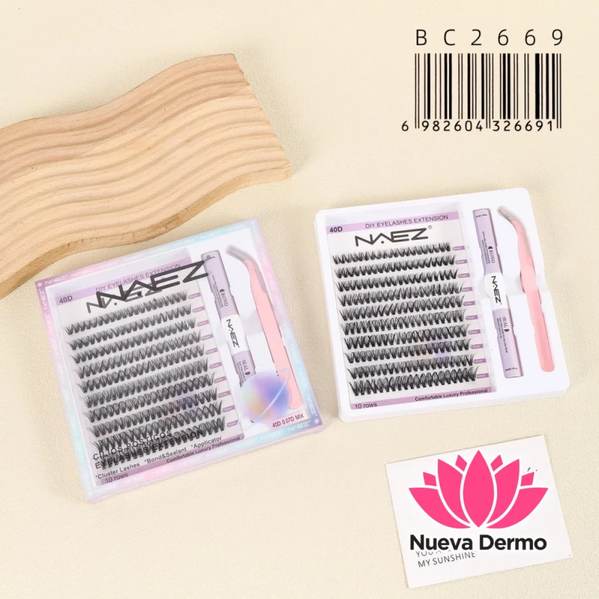 Kit de Extensiones de Pestañas Diy Naez BC2669/26691 Naez