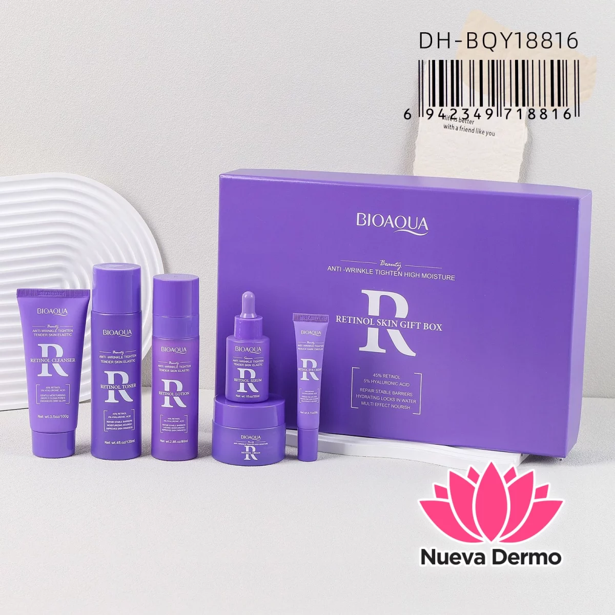Kit de Facial Anti-Wrinkle Tighten High Moisturebioaoua Dh-B0Y18816