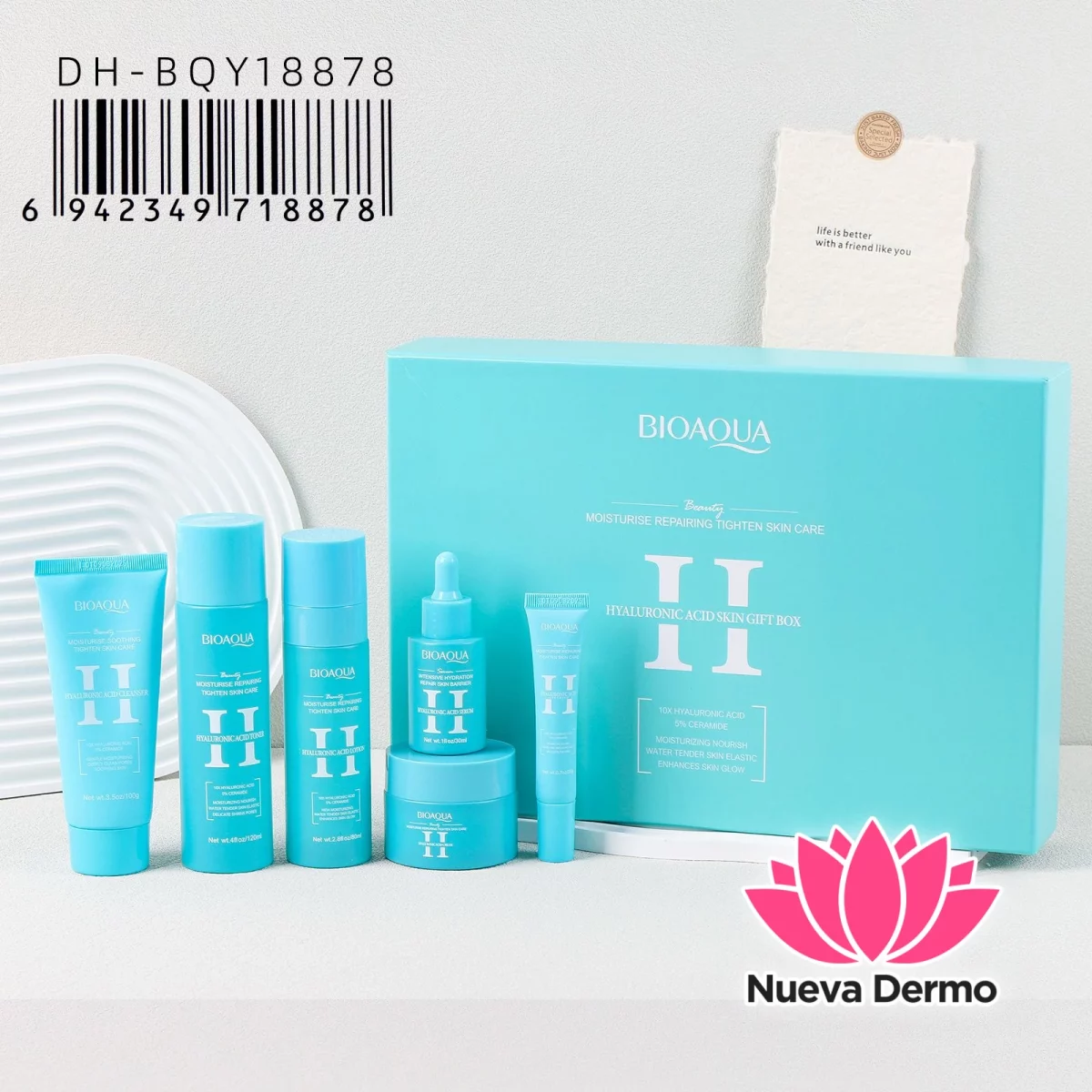 Kit de Facial Hyaluronicacid Skin Gift Box Bioaoua Dh-B0Y18878