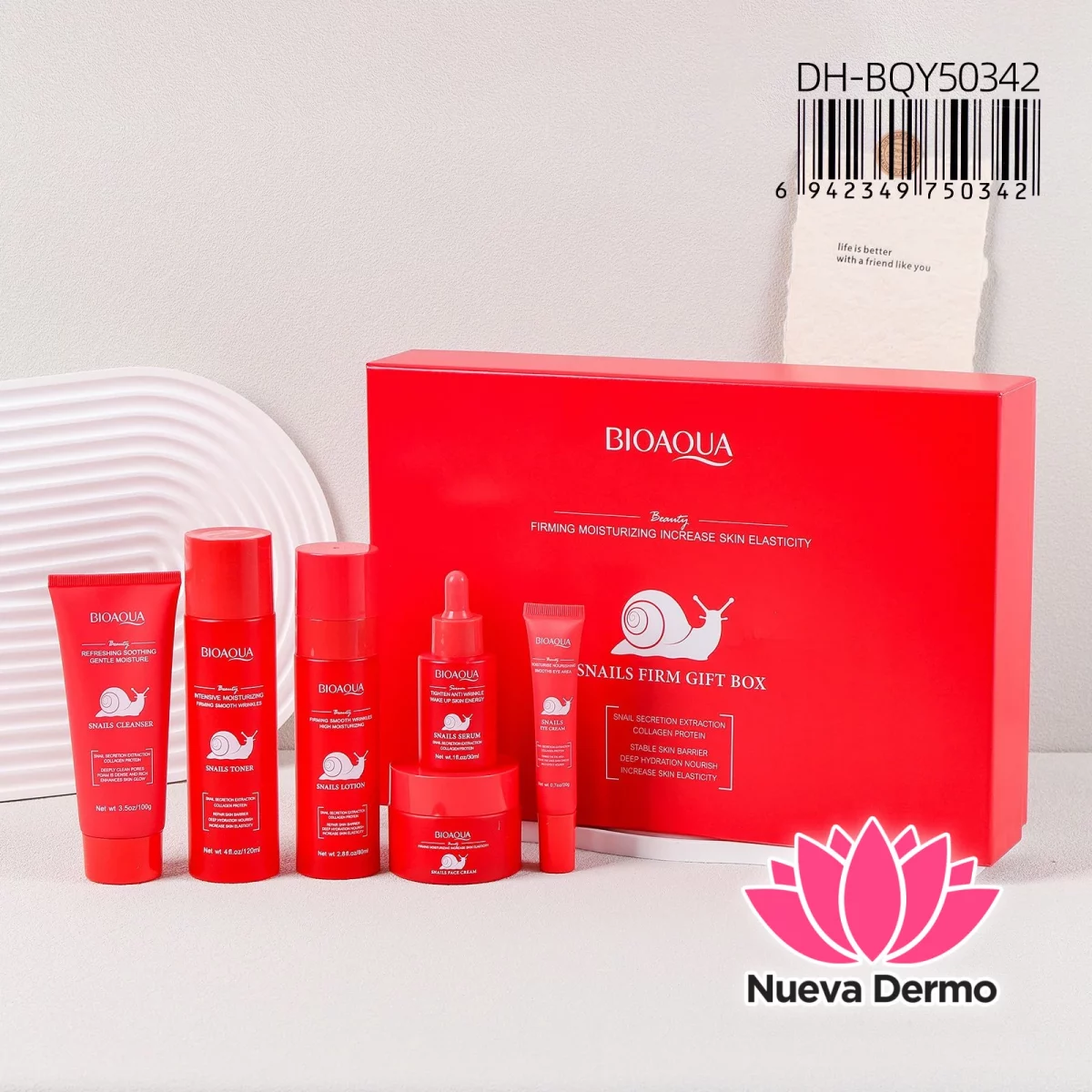 Kit de Facial Snailsfirmgiftbox Bioaoua Dh-B0Y50342