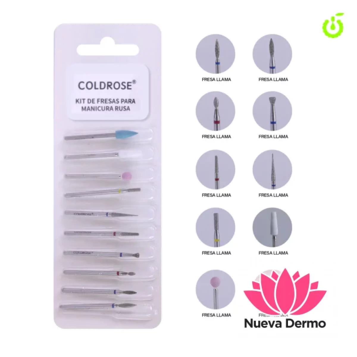 Kit de Fresa 10pcs Manicura Rusa CR000051