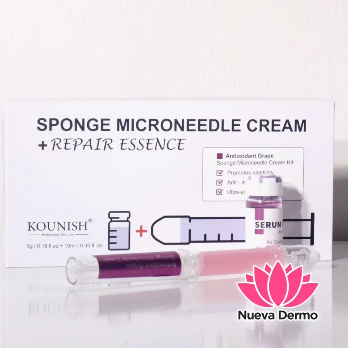 Kit de microagujas con crema + sérum reparador Kounish surtidos modelos #jun-mm02