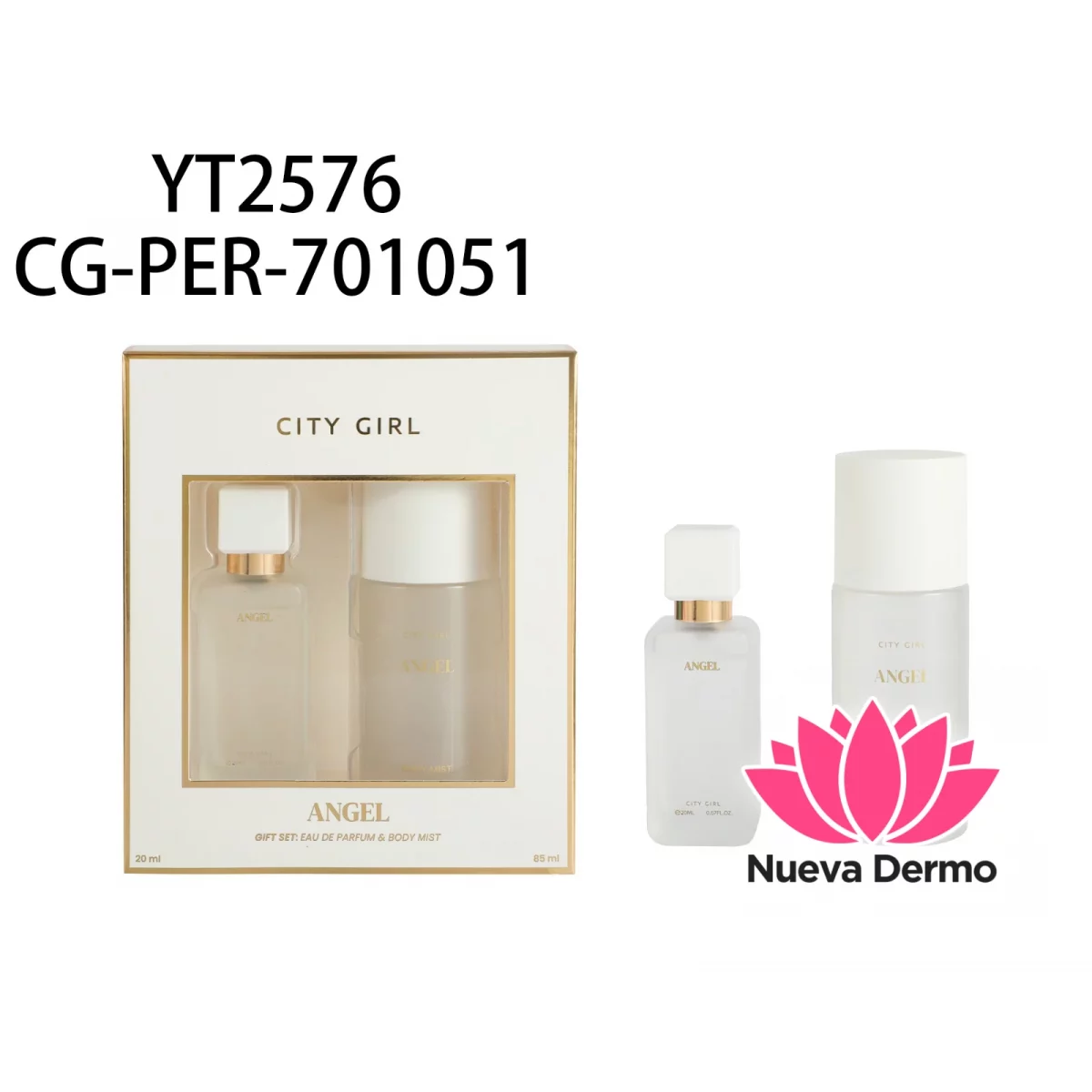 Kit De Perfume 20ml+ Body Splash 85ml Angel- City Girl